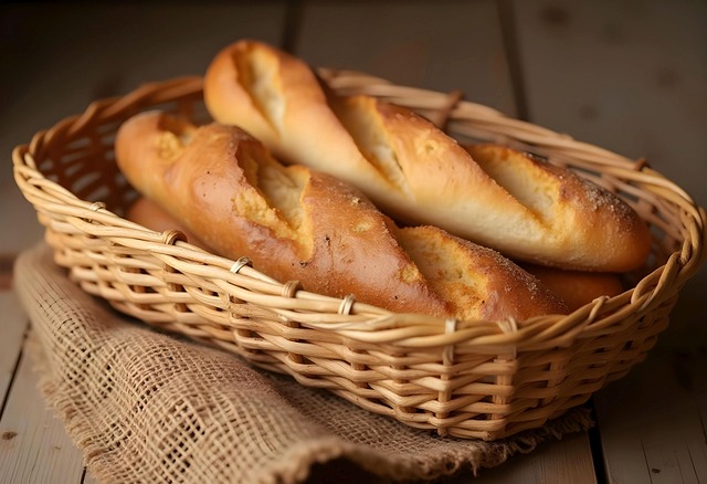 Free baguette rolls food illustration