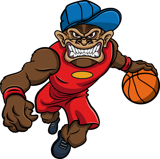 Affe, Basketball, Athlet, Tier, Gorilla
