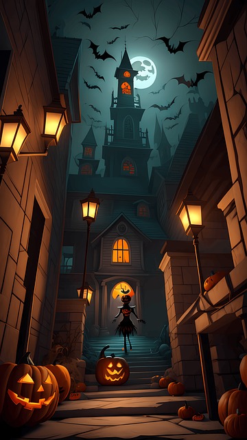 Free Halloween Haunted House illustration and picture