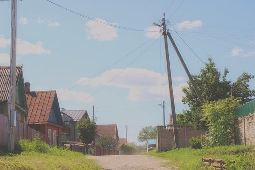 Pueblo, Ciudad, Abuelita, Viejo, Madera