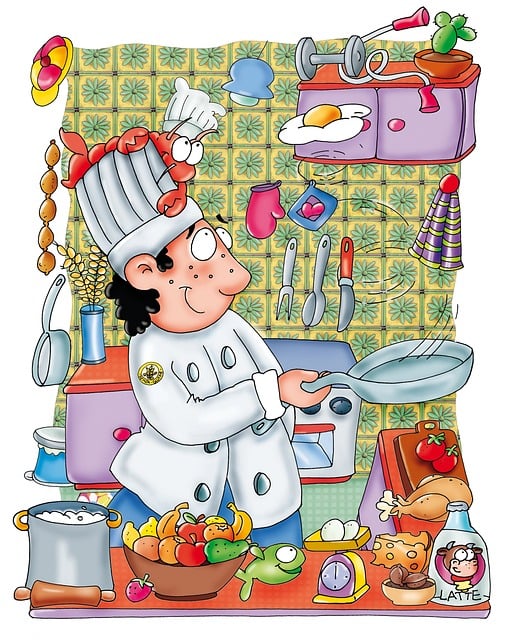 Free cooking chef kitchen illustration