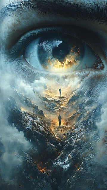 Free eye surreal nature illustration