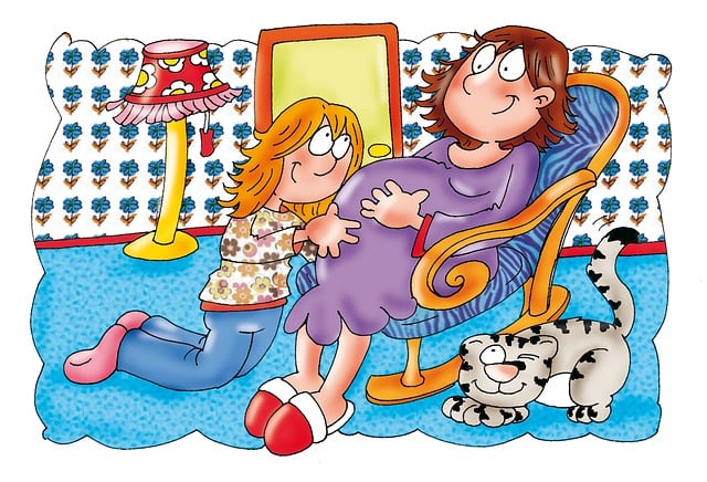 Free mum pregnant pregnancy illustration