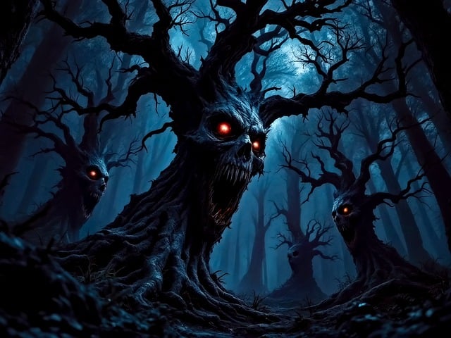 Free night ghost fantasy illustration