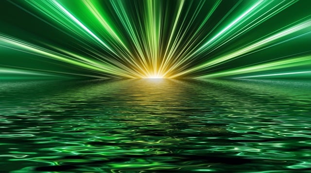 Free water sun rays illustration