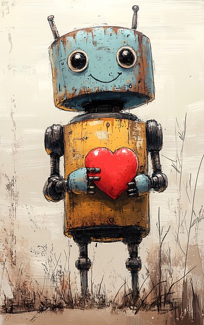 Free ai generated robot cartoon illustration