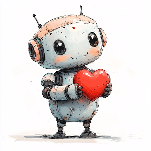 Free ai generated robot cartoon illustration