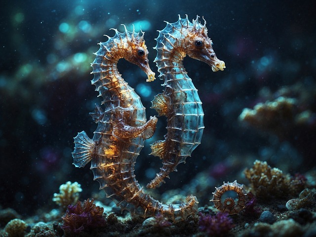 Free ai generated seahorse nature illustration