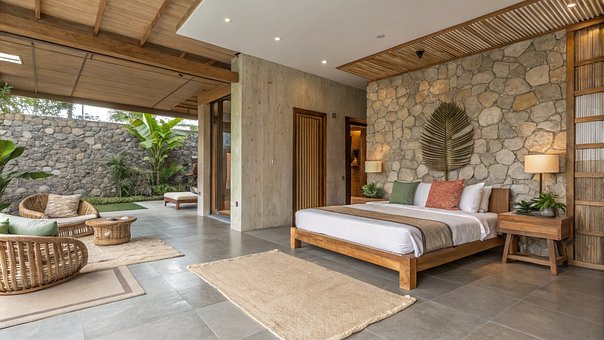 Arquitectónico, Hotel, Piscina, Cama