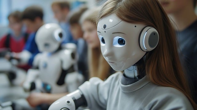 Ai Genereret, Kvinde, Robot, Futuristisk
