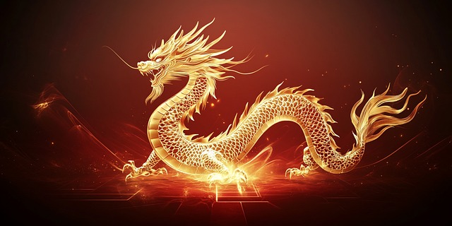 Free Golden Dragon Lunar New Year illustration and picture