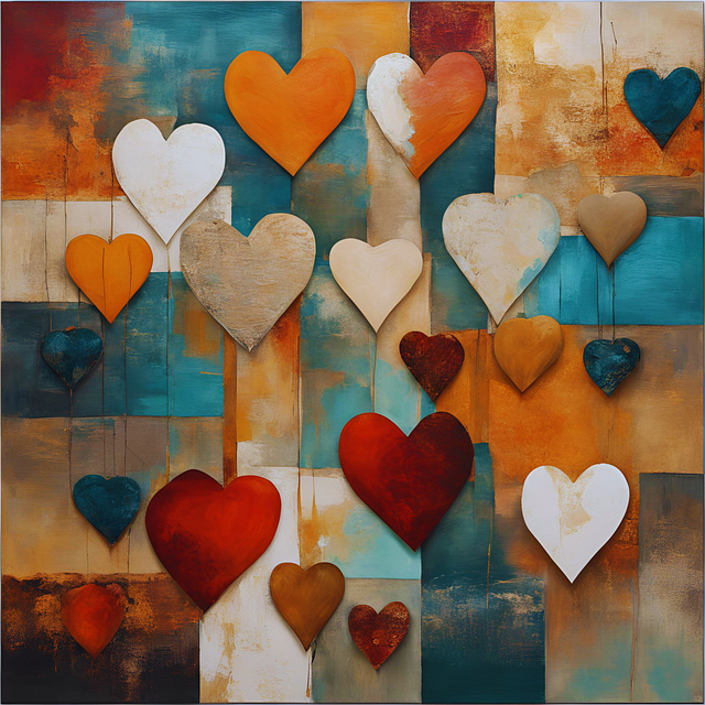 Ai Generiert, Herzen, Muster, Liebe