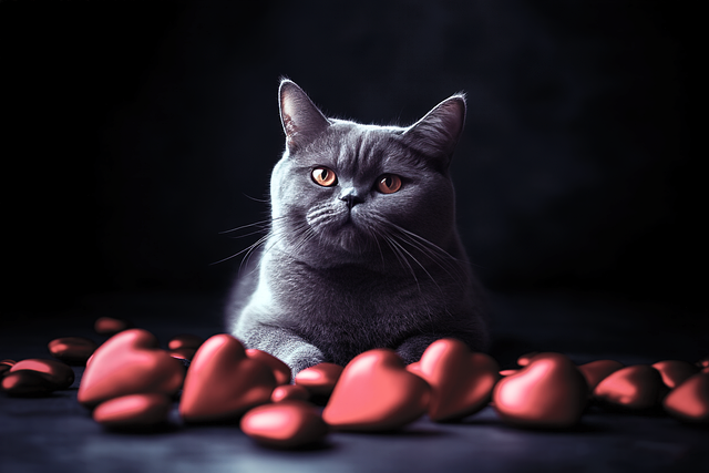 Ai Generiert, Katze, Rose, Blume