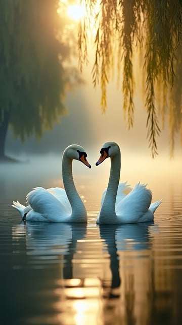 Free ai generated swan bird illustration