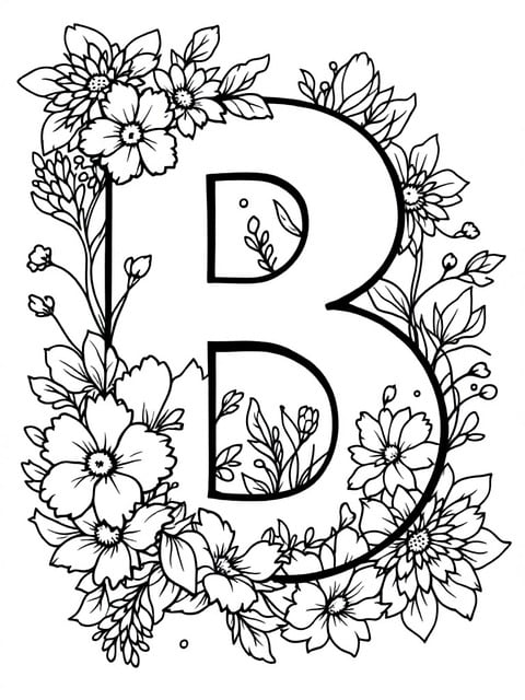 信件, 乙, 字母 B, 花朵, 字母, 自然, 字体, 文本, 设计