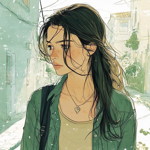 Free woman hesitate female illustration