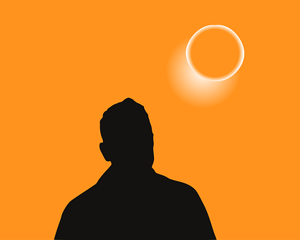 Mand, Solnedgang, Silhuet, Frihed