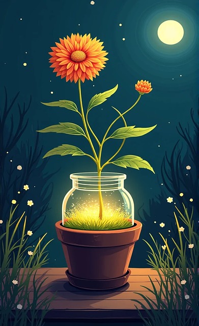 Bloem, Pot, Licht, Natuur, Bloom, Nacht