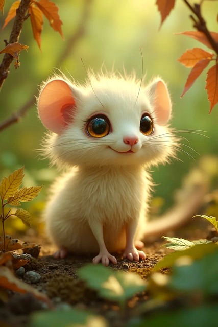 Free ai generated feline creature illustration