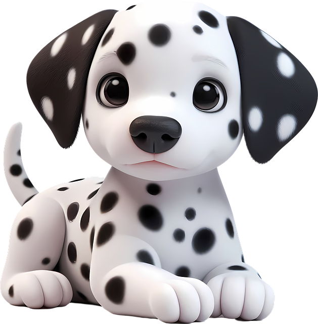 Free dalmatian dog cute illustration