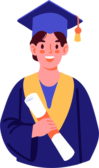 Free graduate diploma education illustration