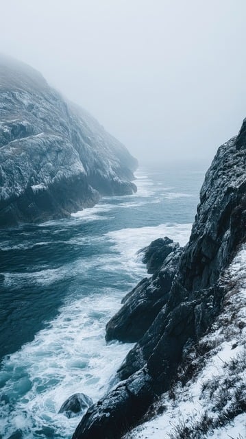 Free ai generated coast cliff illustration