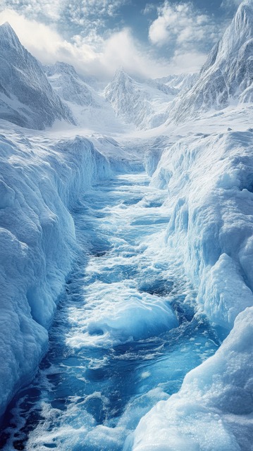 Free ai generated lake frozen illustration