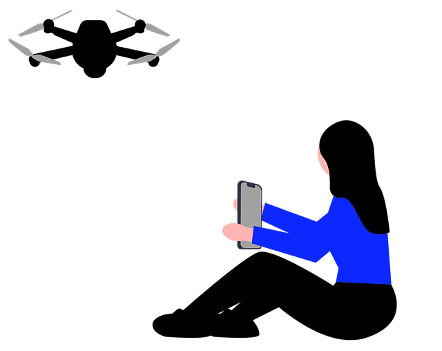 Free drone technology robot illustration
