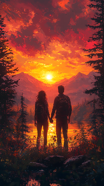 Free ai generated lovers date illustration