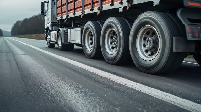 Free truck highway chassis illustration