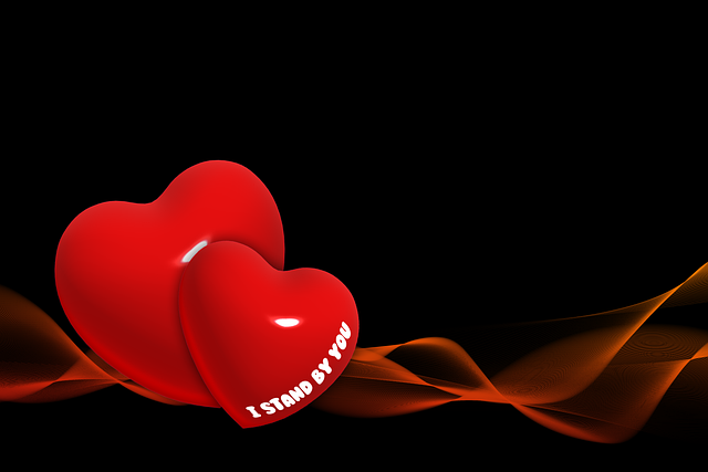 Free heart love wave illustration