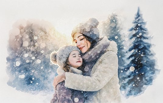 Free Hug Mother illustration and picture
