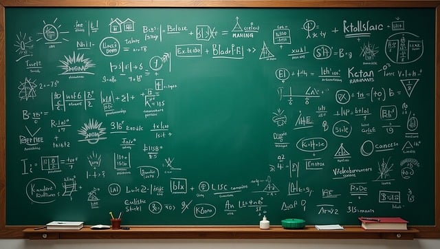 Free ai generated mathematics chalkboard illustration