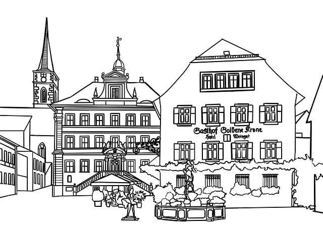 Bygning, Stregtegning, Tegning