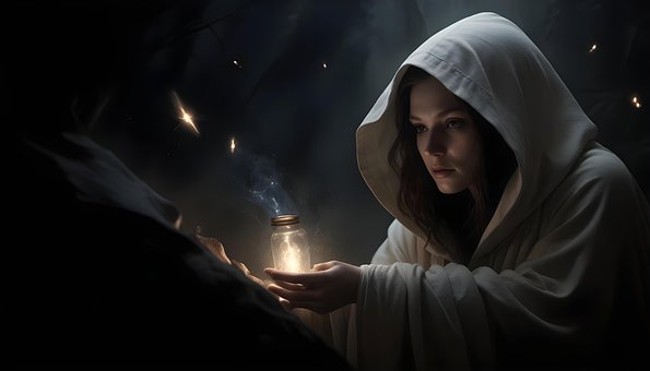 Fantasy, Hüterin, Licht, Märchen, Glas