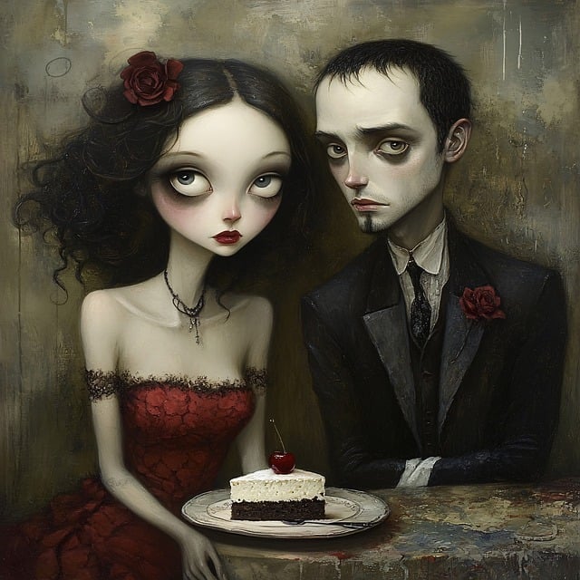 Free ai generated couple surreal illustration