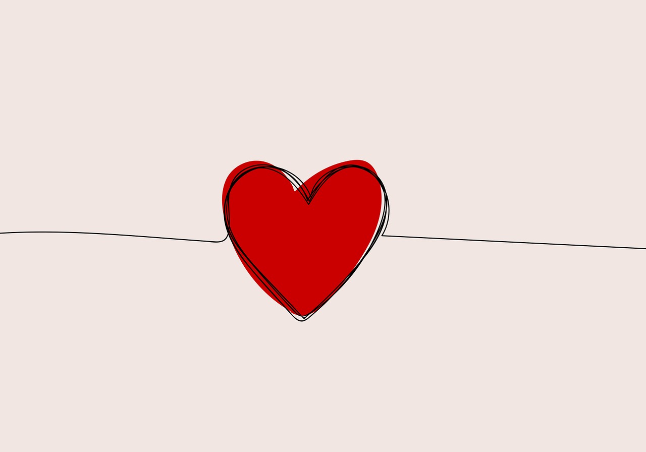 Download The Heart Of Drawing Minimalistic Royalty Free Stock