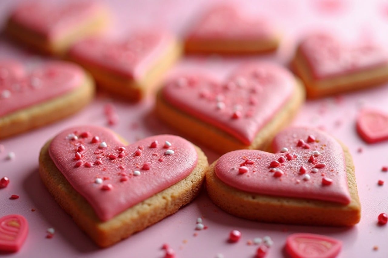 Download free HD stock image of Ai Generated Hearts Free ai generated hearts cookies illustration