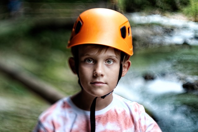 Portret, Jongen, Gezicht, Kind, Helm