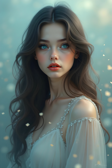 Free pretty woman portrait illustration