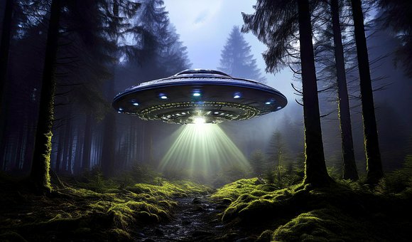 Ufo, Nave Espacial, Lado De Fora, Gostar