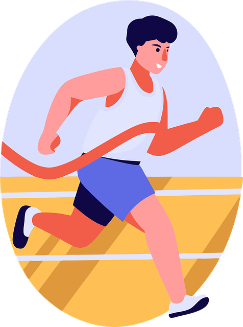 Free run sports marathon illustration