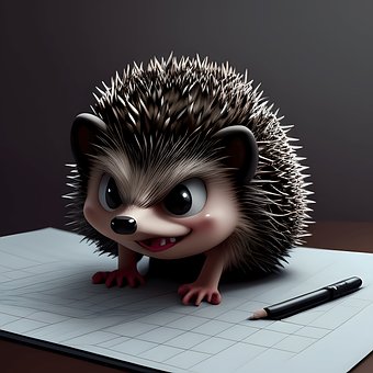 Free Hedgehog Cartoon illustration and picture