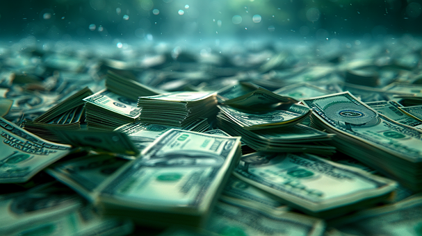 Free Money Pile illustration and picture