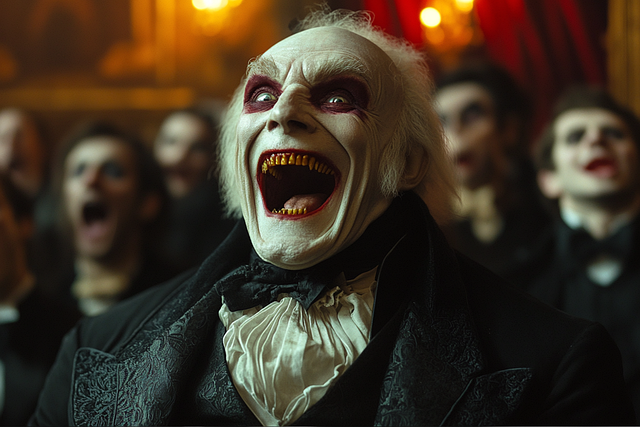 Free vampire nosferatu laughing illustration
