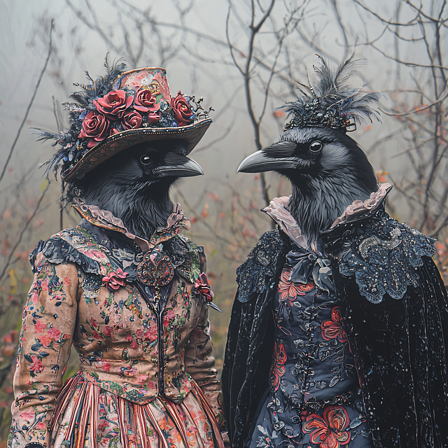 Free crow bird fashion illustration