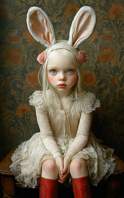 Free ai generated girl bunny illustration