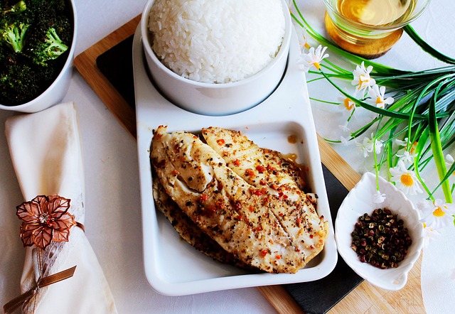 Free Fried Fish White Rice photo and picture