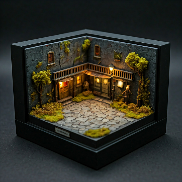 Free ai generated diorama miniature illustration