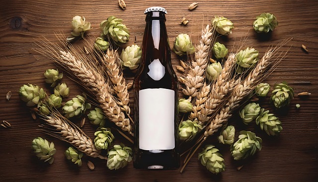 Free beer bottle label illustration